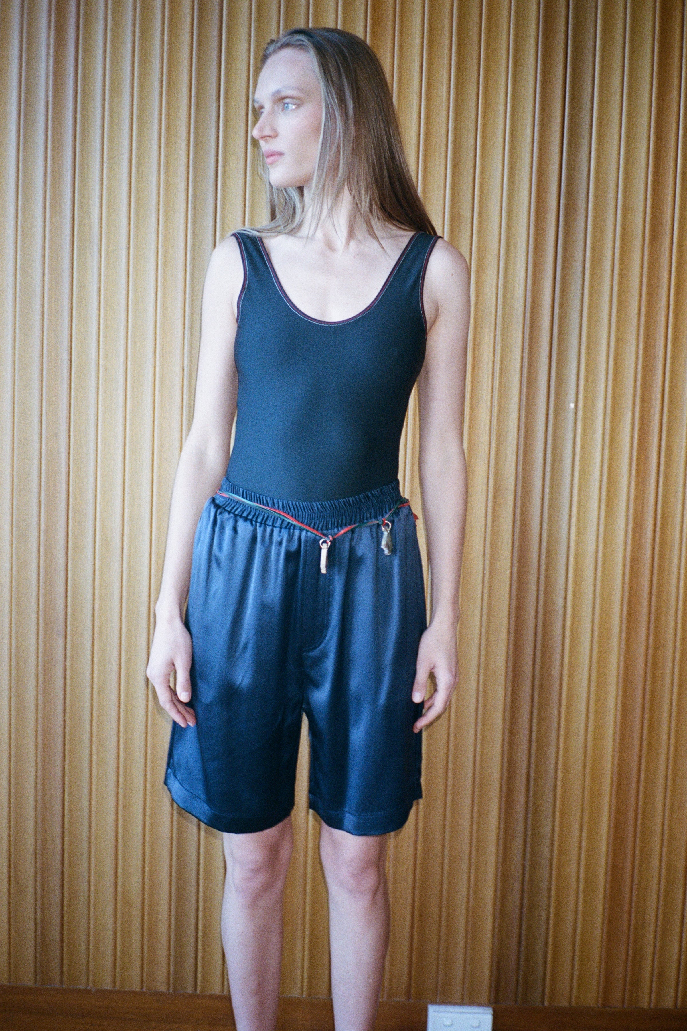 Shorts I - Navy Silk - UNISEX $430