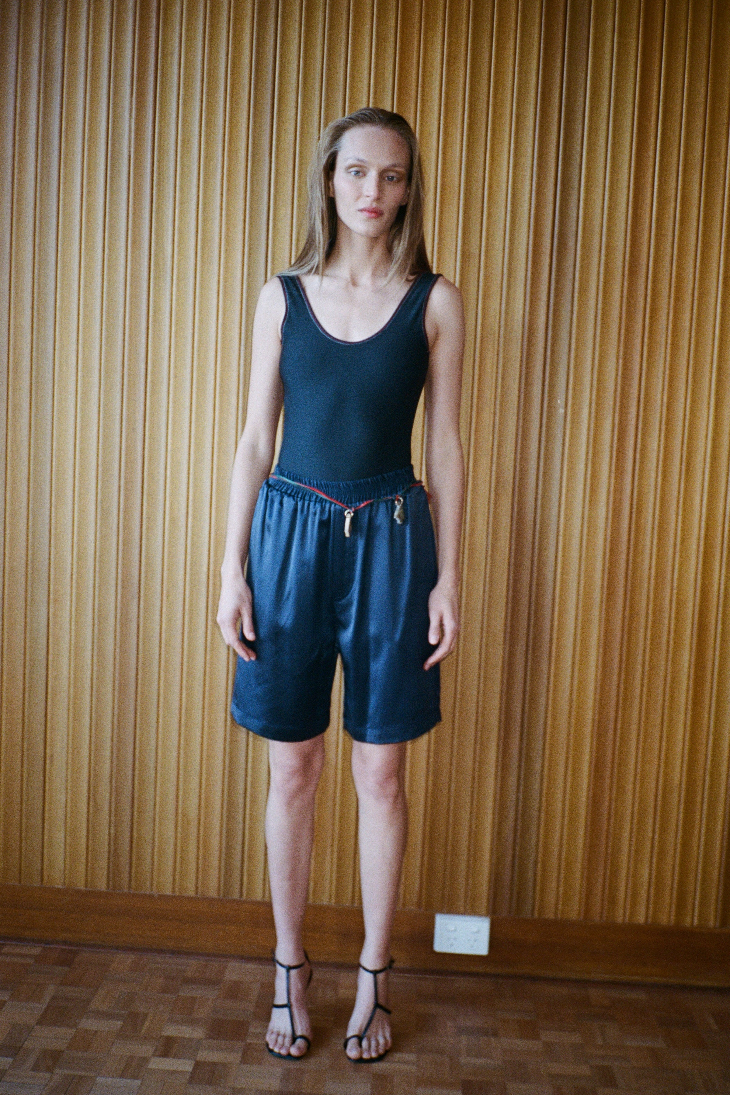 Shorts I - Navy Silk - UNISEX $430